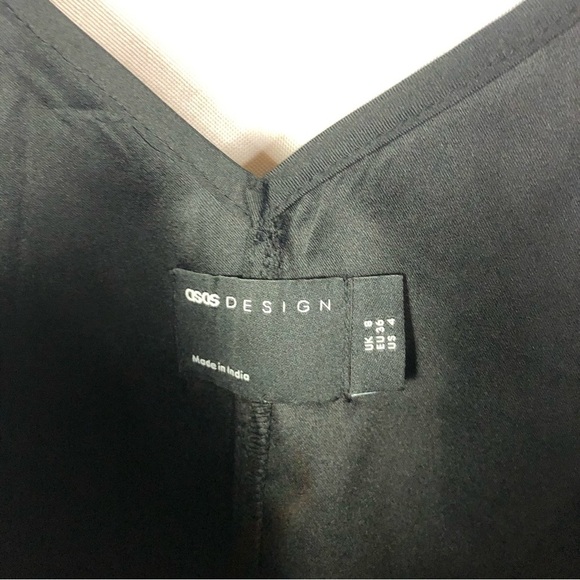 ASOS Design Black Midi Cami Slip Dress 4 - Picture 4 of 4